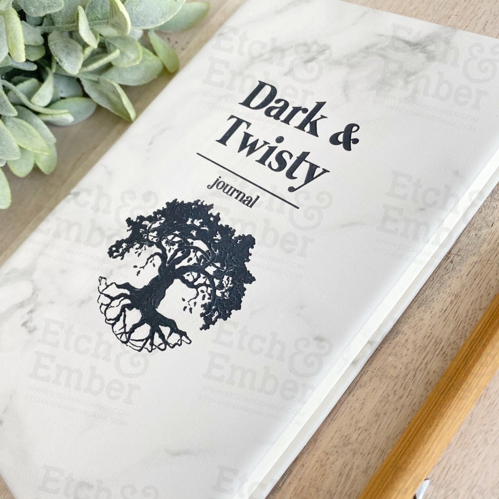 Dark And Twisty Faux Leather Journal- Free Shipping