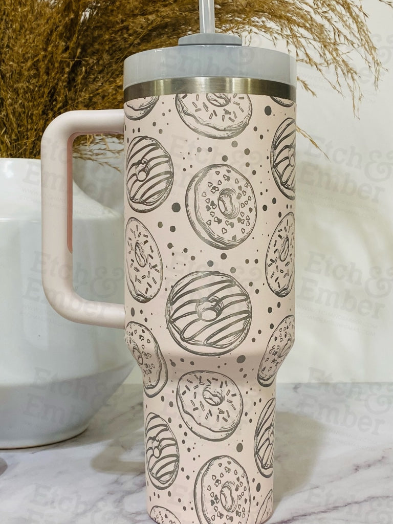 Donuts Custom Stanley Adventure Quencher 40 Oz Tumbler Tumblers