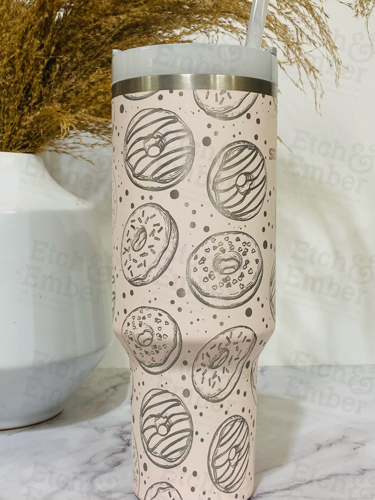 Donuts Custom Stanley Adventure Quencher 40 Oz Tumbler Tumblers