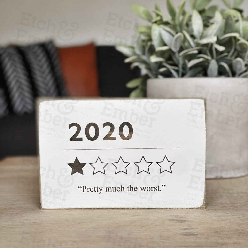 Funny 2020 Year Review Sign- Free Shipping