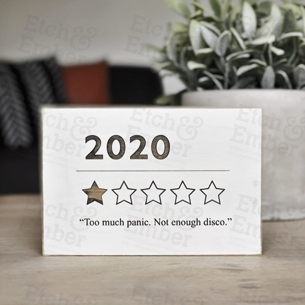 Funny 2020 Year Review Sign- Free Shipping
