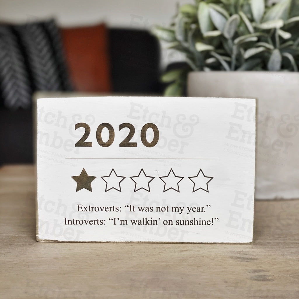 Funny 2020 Year Review Sign- Free Shipping