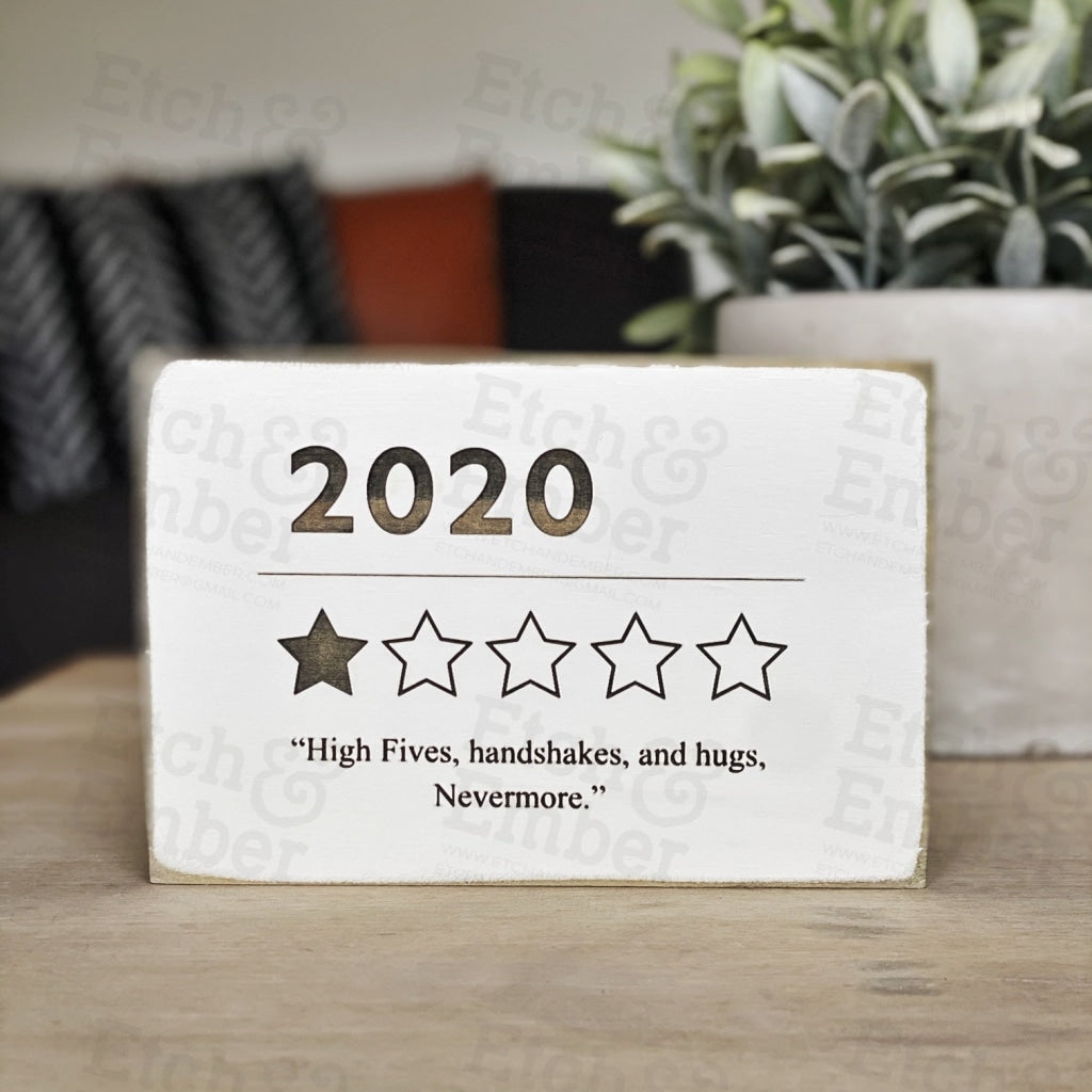 Funny 2020 Year Review Sign- Free Shipping