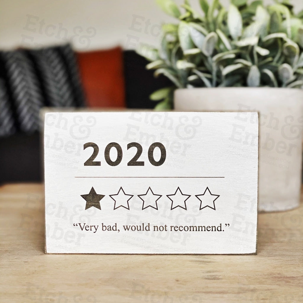 Funny 2020 Year Review Sign- Free Shipping