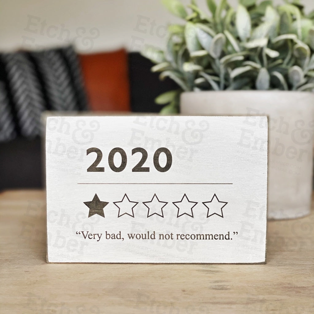 Funny 2020 Year Review Sign- Free Shipping
