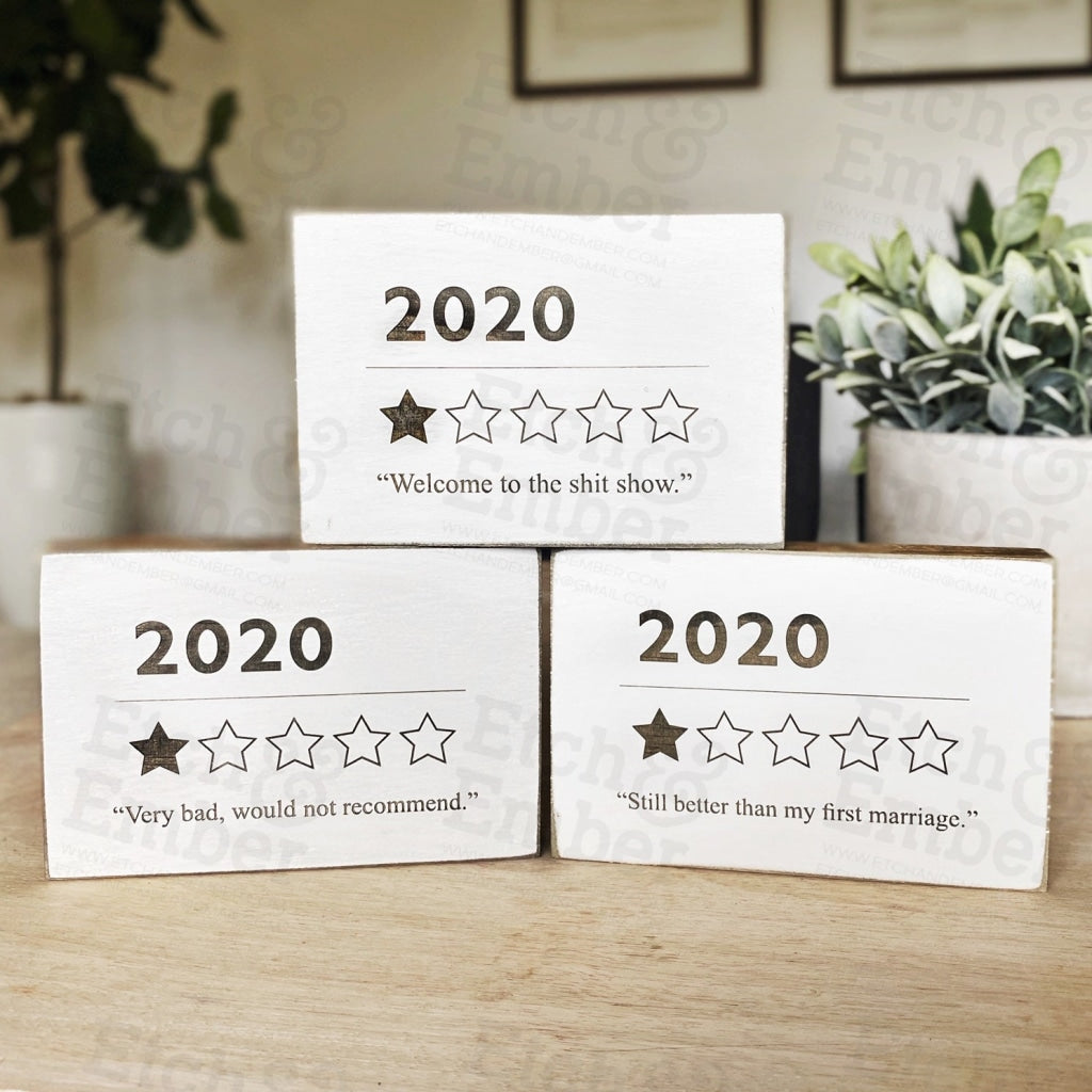 Funny 2020 Year Review Sign- Free Shipping