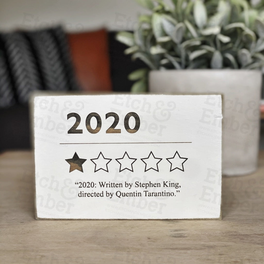 Funny 2020 Year Review Sign- Free Shipping