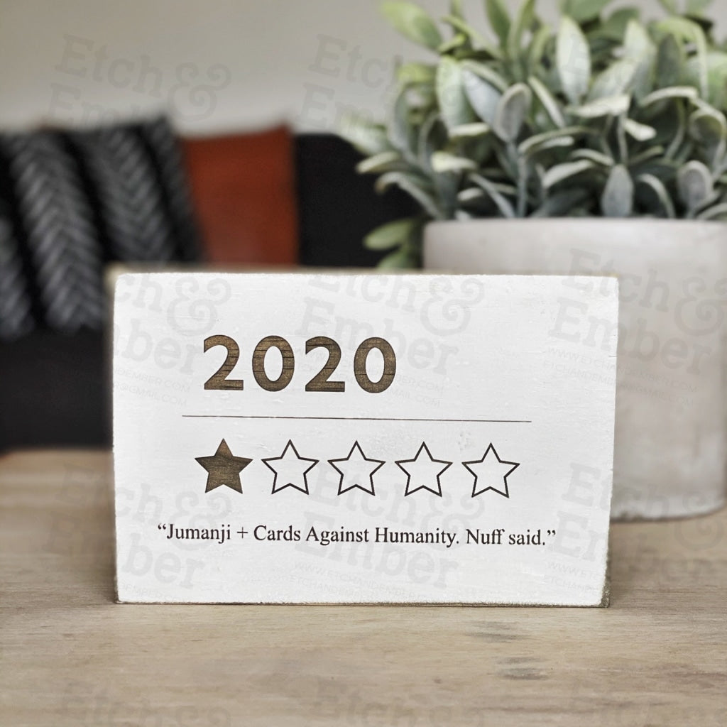 Funny 2020 Year Review Sign- Free Shipping