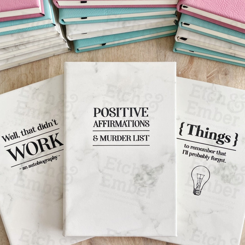 Funny Faux Leather Journals- Free Shipping
