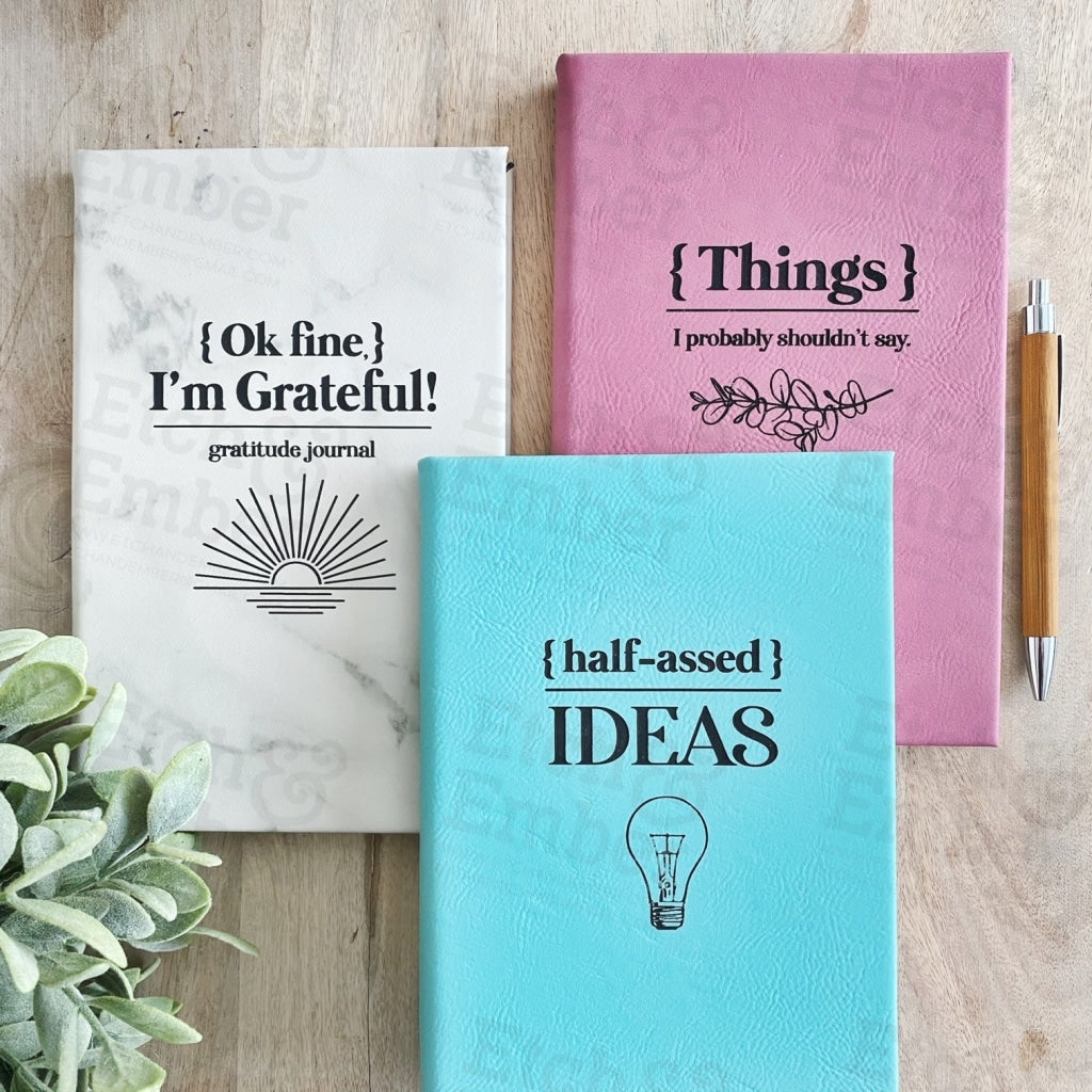 Funny Faux Leather Journals- Free Shipping