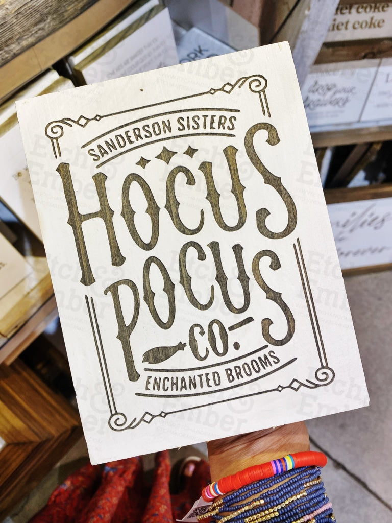 Hocus Pocus- Rustic Wood Sign- Free Shipping Farmhouse Signs