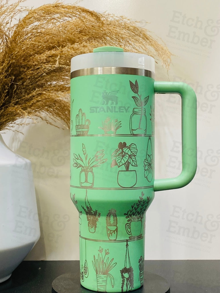 House Plant Custom Stanley Adventure Quencher 40 oz tumbler – Etch and Ember