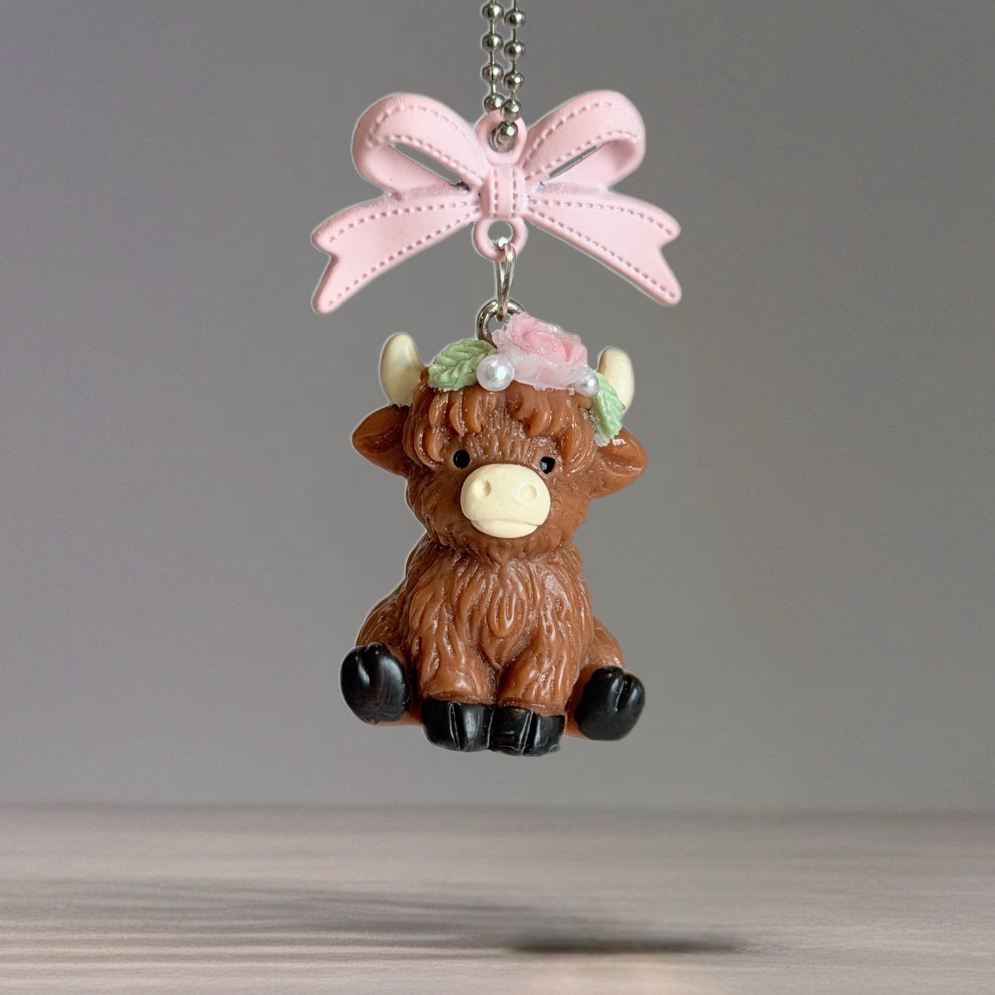 Kacey Musgraves Stanley Floral Highland Cow Charm - Tumbler Handle Charm