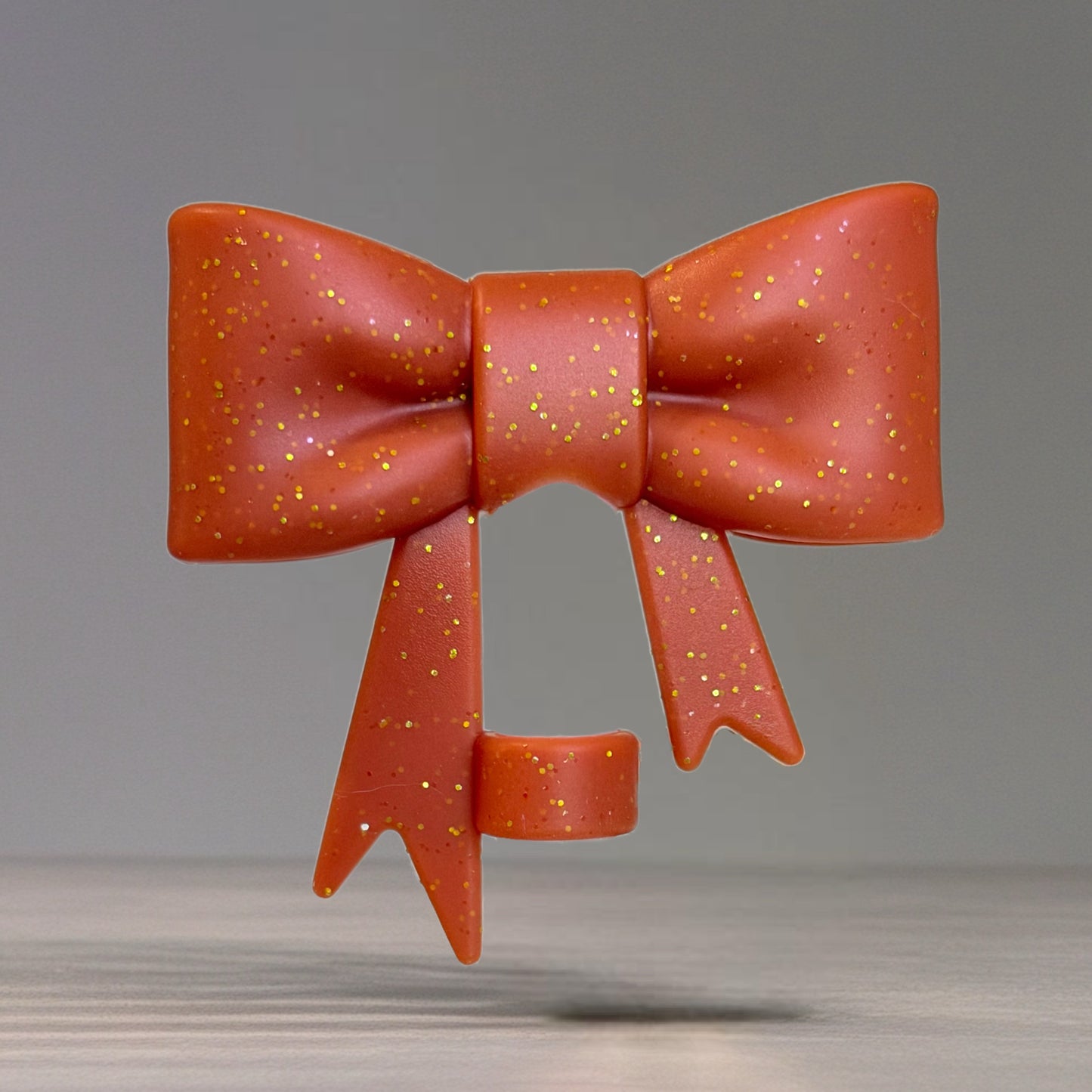 Kacey Musgraves Stanley Rust Glitter 3D Bow Straw Topper