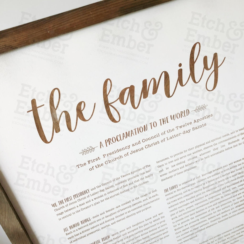 Lds Proclamation Signs - Free Shipping
