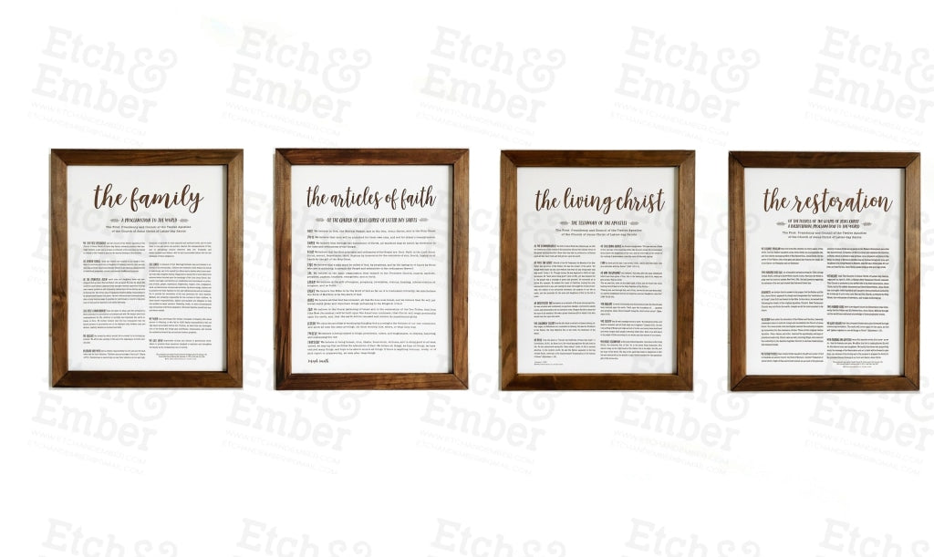 Lds Proclamation Signs - Free Shipping Set Of All Four / 16 X 20