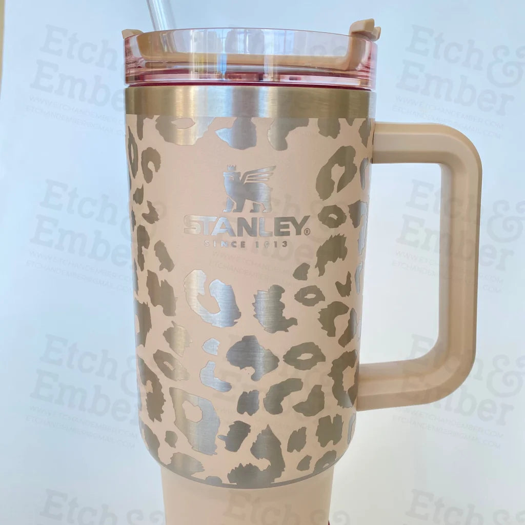 Leopard Custom Stanley Adventure Quencher 40 Oz Tumbler Tumblers