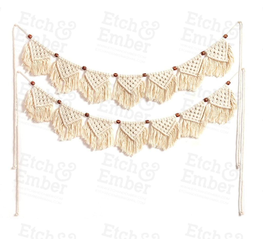 Macrame Banner Wall Hanging Set Of 2
