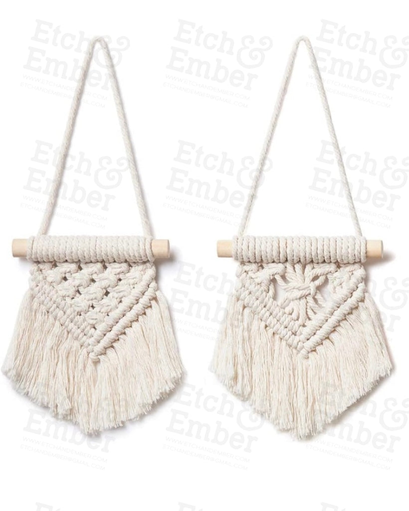 Mini Macrame Wall Hanging Set Of 2 Random