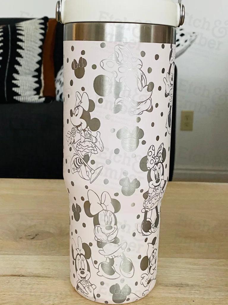 Minnie Themed Stanley Ice Flow 30Oz Engraved Tumbler
