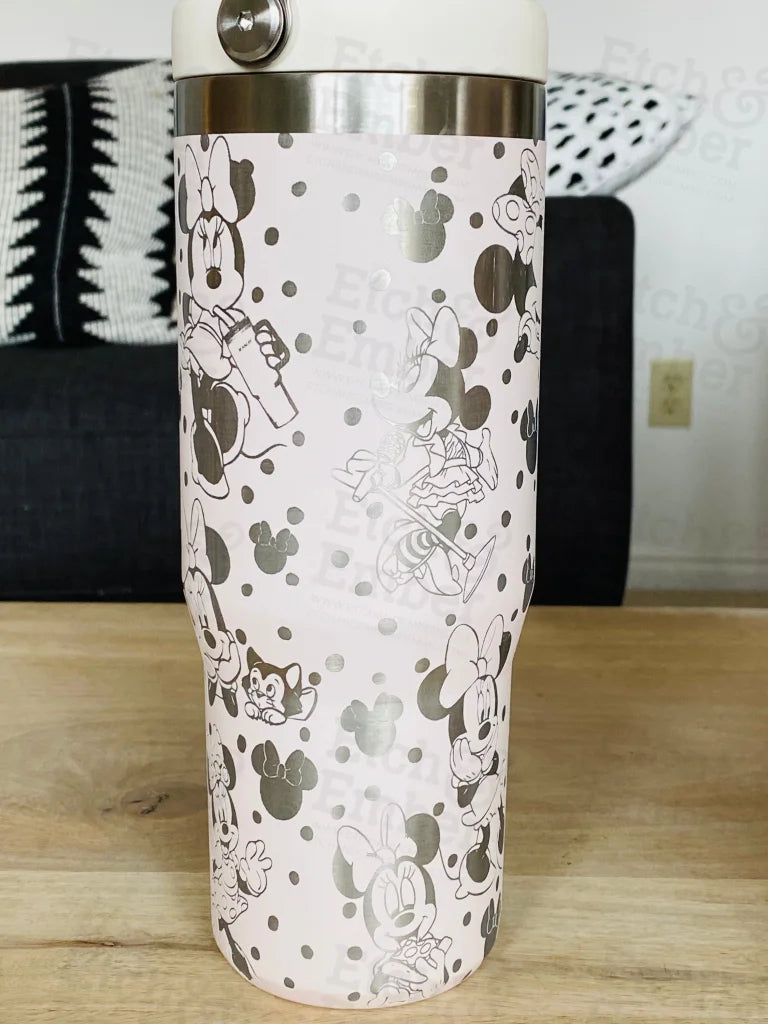 Minnie Themed Stanley Ice Flow 30Oz Engraved Tumbler