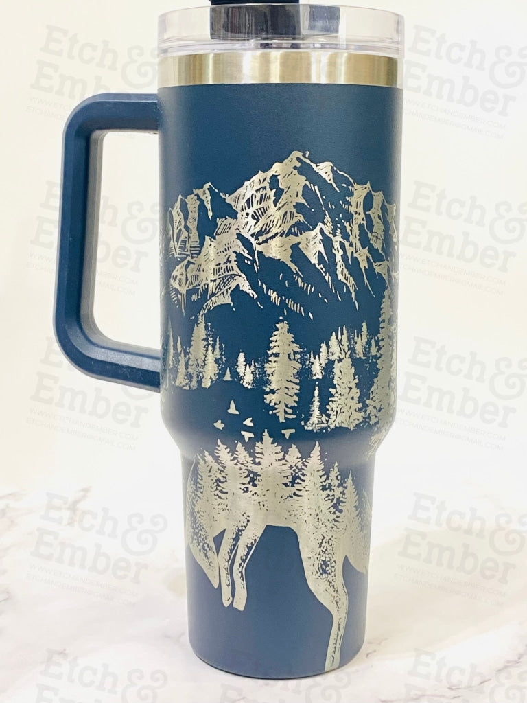 Mountain Fox Custom Stanley Adventure Quencher 40 Oz Tumbler Tumblers