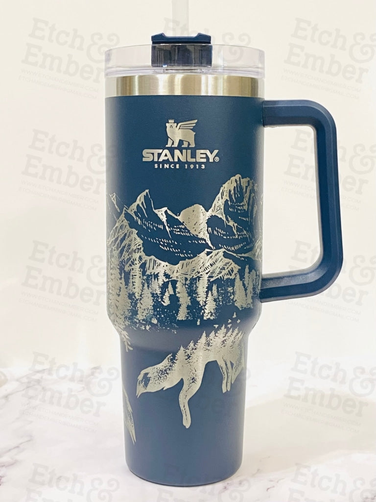 Mountain Fox Custom Stanley Adventure Quencher 40 Oz Tumbler Tumblers