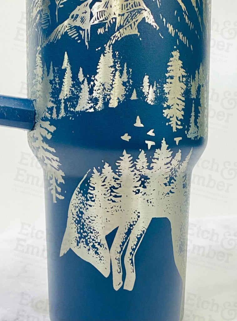 Mountain Fox Custom Stanley Adventure Quencher 40 Oz Tumbler Tumblers