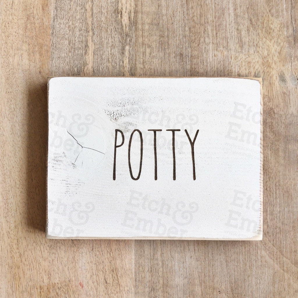 Potty Bathroom Farmhouse Sign- Free Shipping Signs