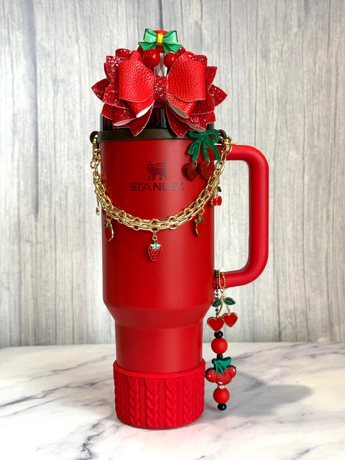 Red & Fruity Deluxe Tumbler Charm Necklace, view 3