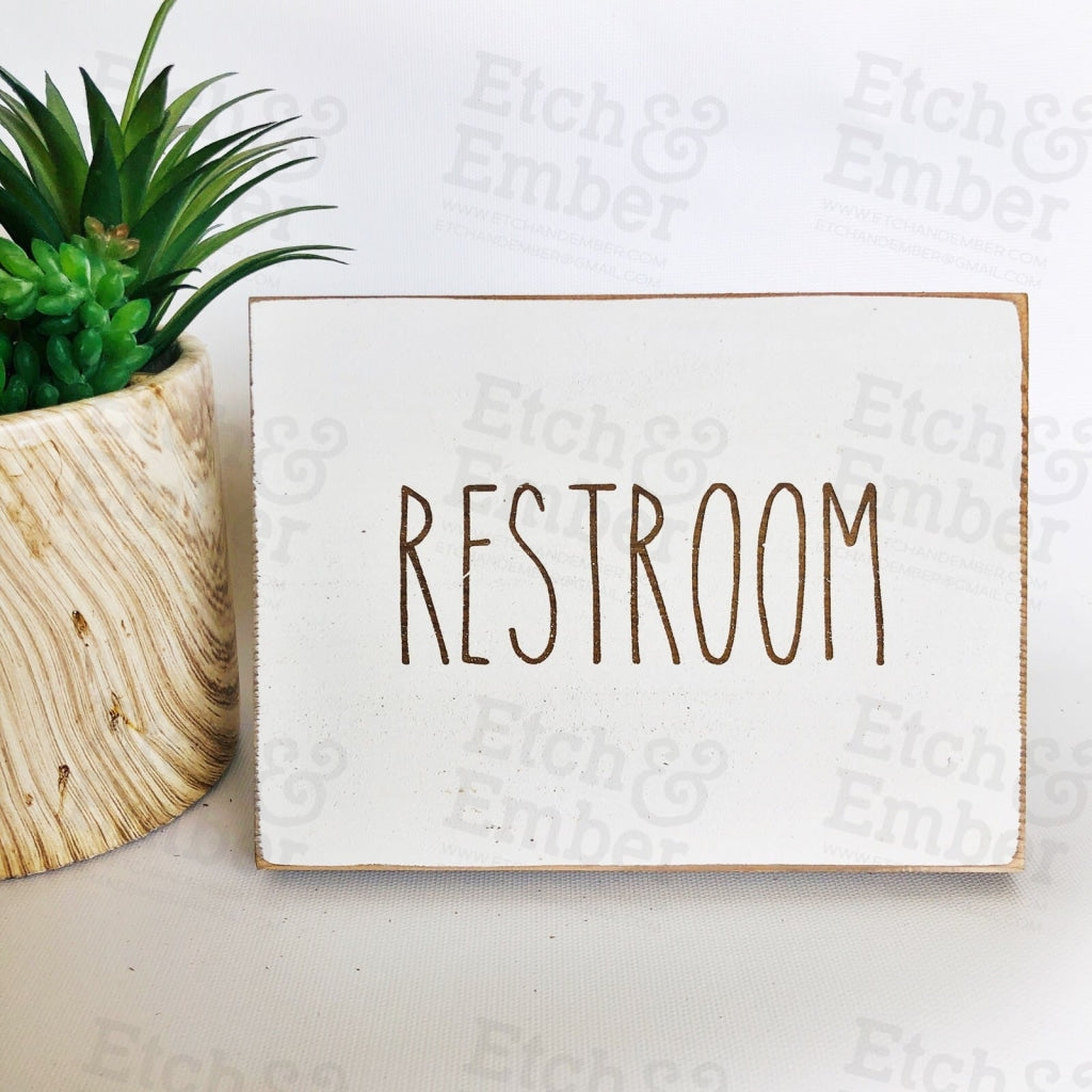 Restroom Bathroom Farmhouse Sign- Free Shipping Signs