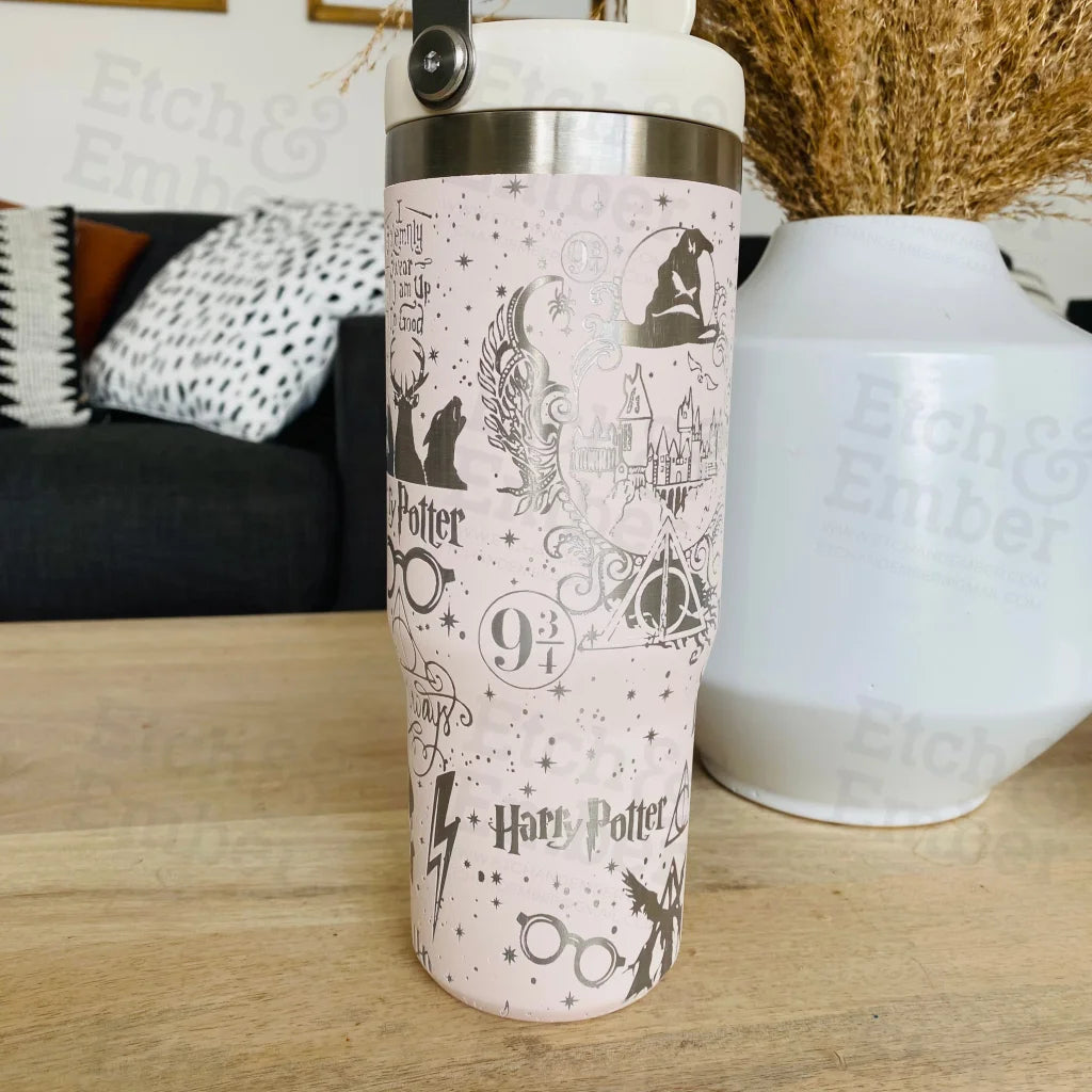 Rose Quartz Stanley Ice Flow 30Oz Engraved Tumbler