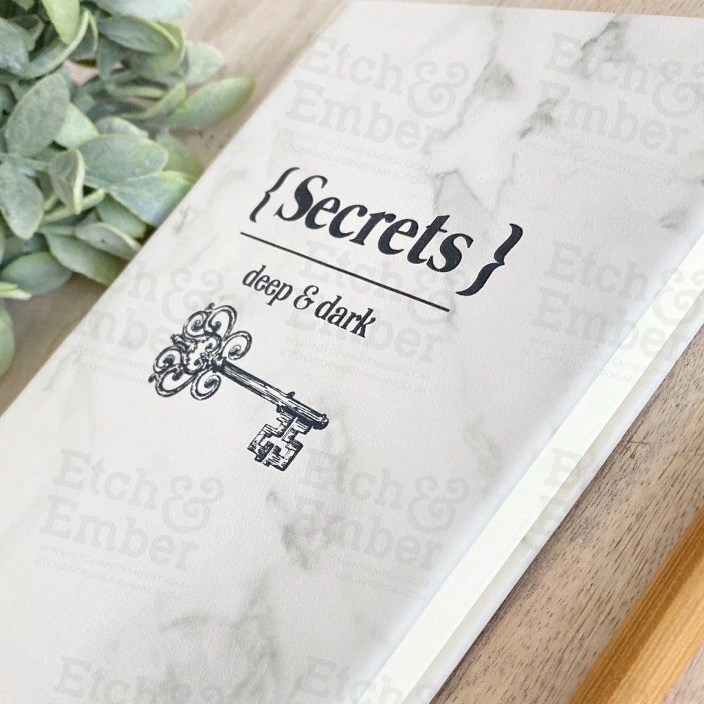 Secrets Deep And Dark Faux Leather Journal- Free Shipping