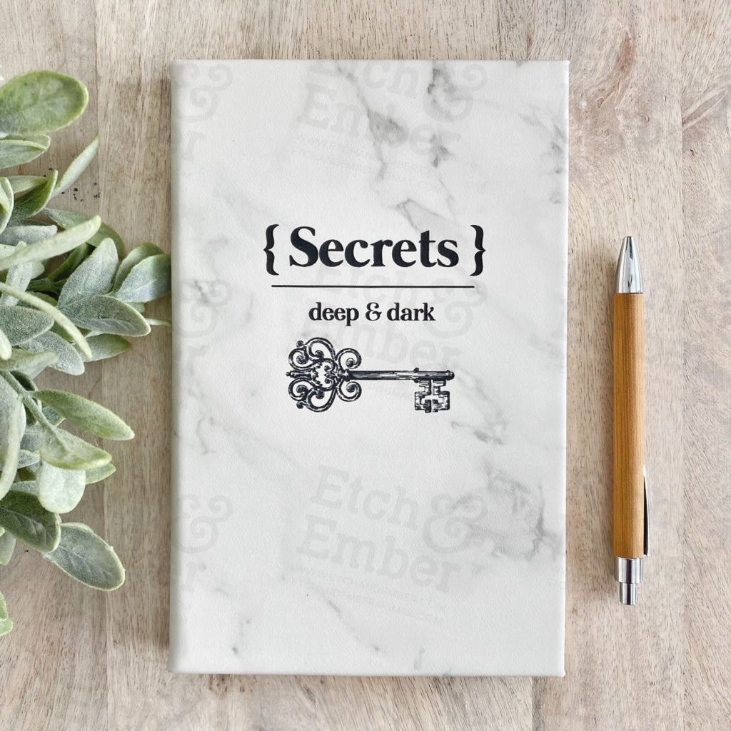 Secrets Deep And Dark Faux Leather Journal- Free Shipping