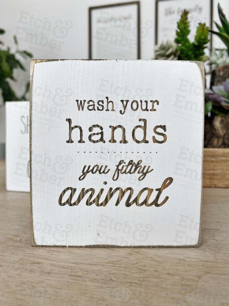Set Of 5 Bathroom Signs - 4 Size- Free Shipping