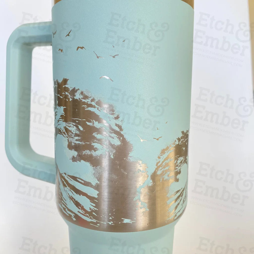 Stormy Sea Custom Stanley Adventure Quencher 40 Oz Tumbler Tumblers