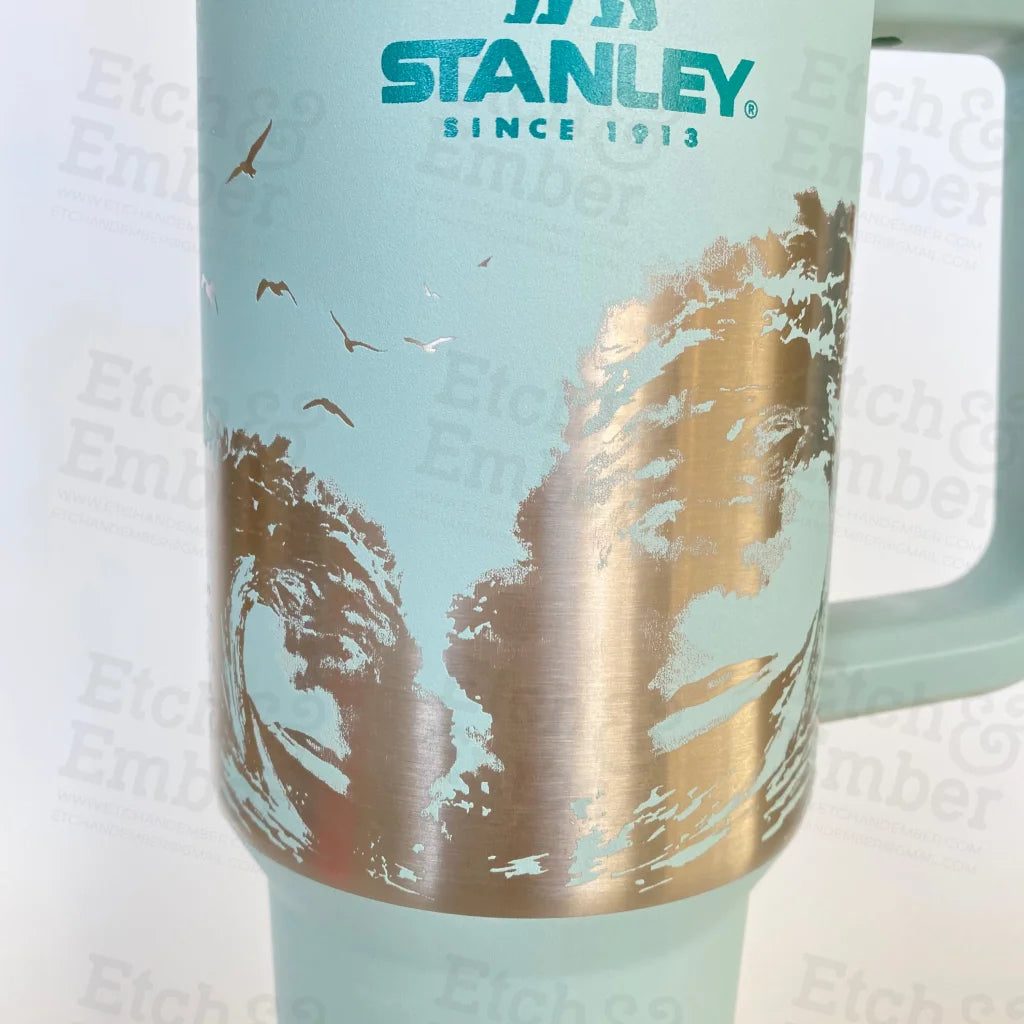 Stormy Sea Custom Stanley Adventure Quencher 40 Oz Tumbler Tumblers