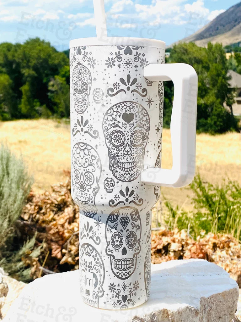 Sugar Skulls Trek Tumbler Adventure Quencher 40 Oz Tumbler Tumblers