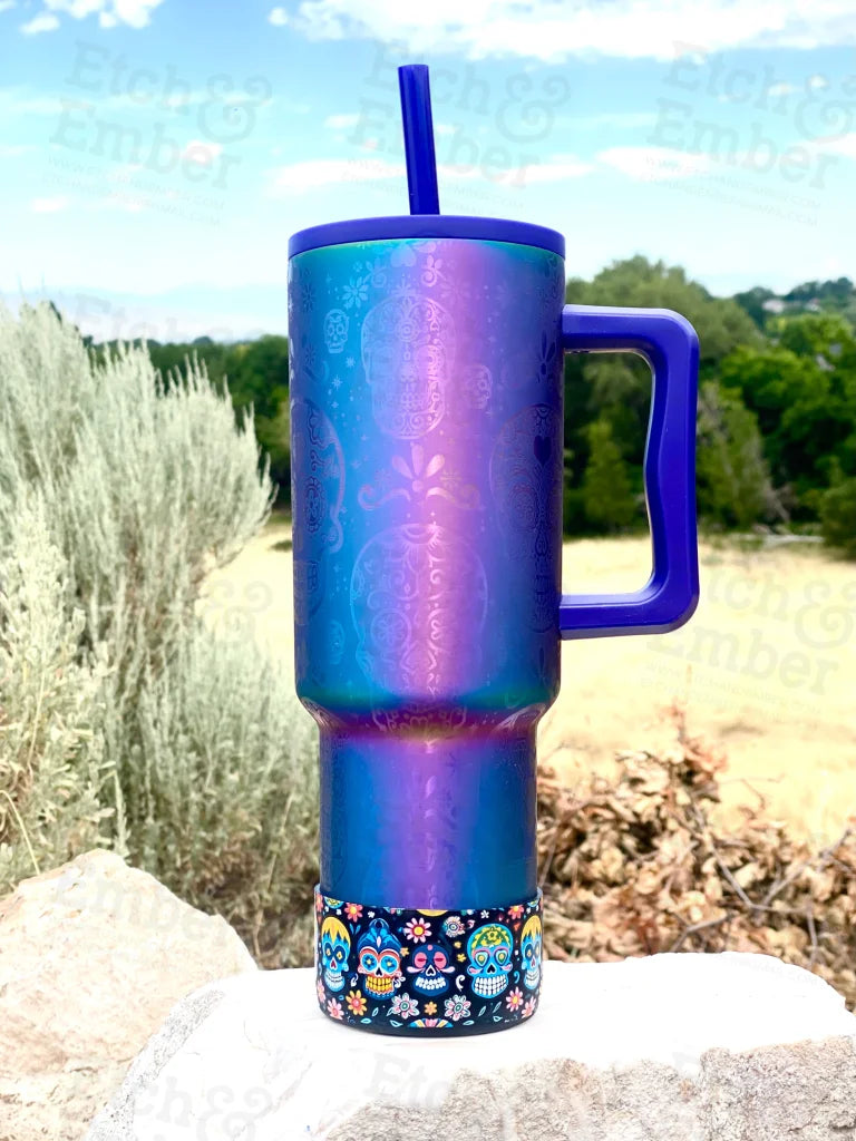 Sugar Skulls Trek Tumbler Adventure Quencher 40 Oz Tumbler Tumblers