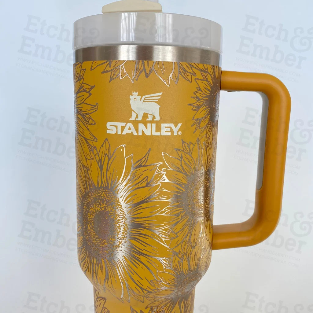 Sunflowers Custom Stanley Adventure Quencher 40 Oz Tumbler Yarrow Tumblers