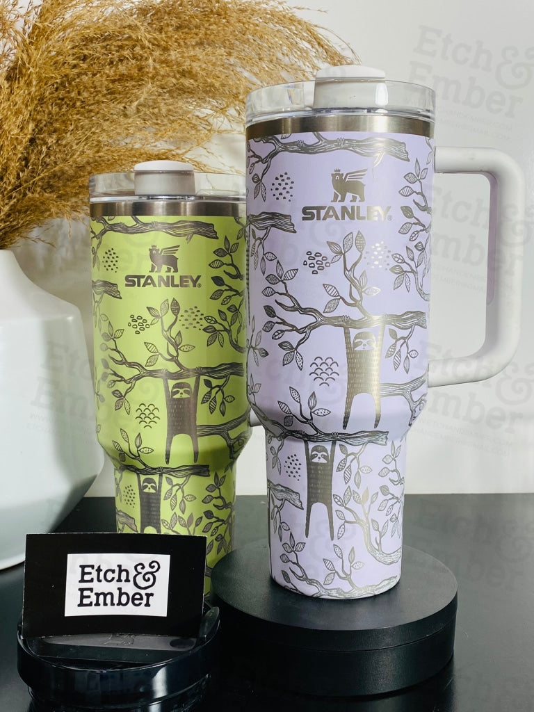 Swinging Sloths Custom Stanley Adventure Quencher 40 oz tumbler – Etch and  Ember