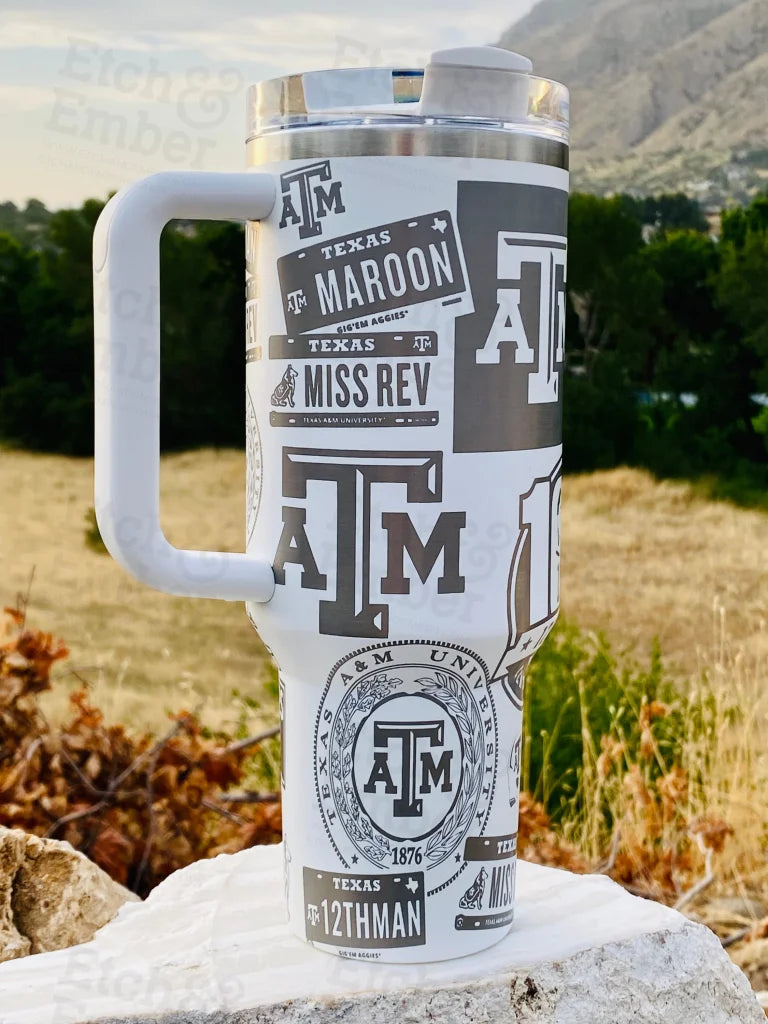 Texas A&M Custom Stanley Adventure Quencher 40 Oz Tumbler Tumblers