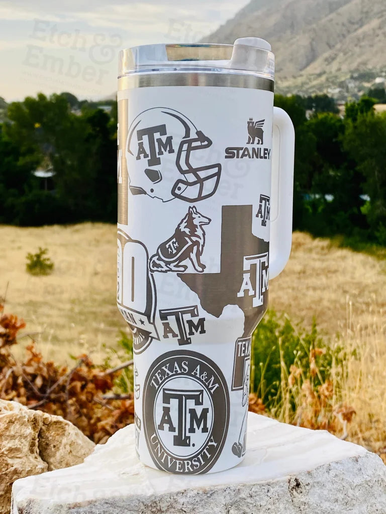 Texas A&M Custom Stanley Adventure Quencher 40 Oz Tumbler Tumblers