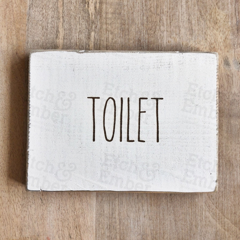 Toilet Bathroom Farmhouse Sign- Free Shipping Signs