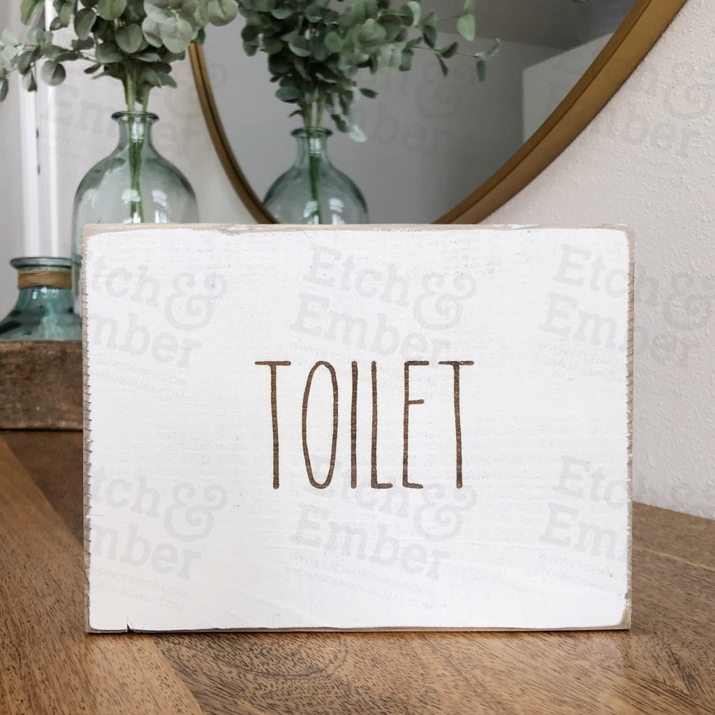 Toilet Bathroom Farmhouse Sign- Free Shipping Signs