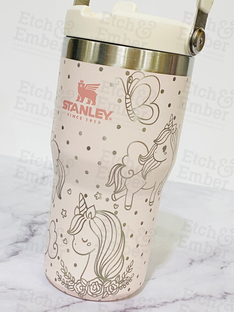 Unicorn Wonderland Engraved Stanley 20 Oz Iceflow Flip Straw Tumbler Tumblers