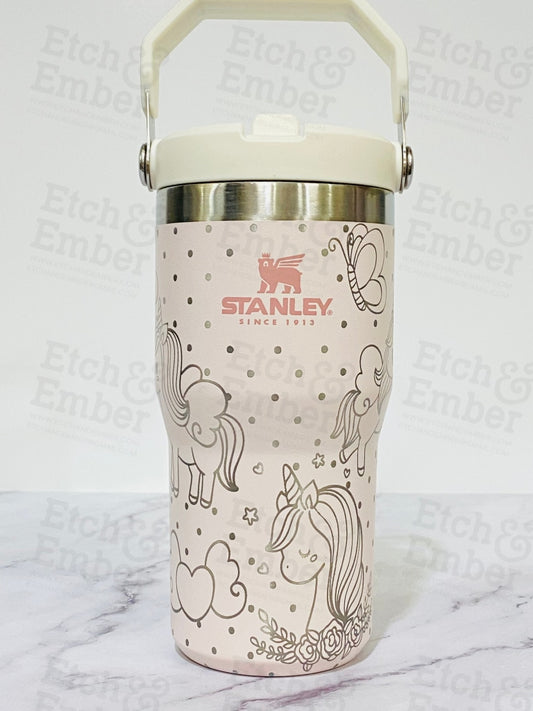 Unicorn Wonderland Engraved Stanley 20 Oz Iceflow Flip Straw Tumbler Tumblers