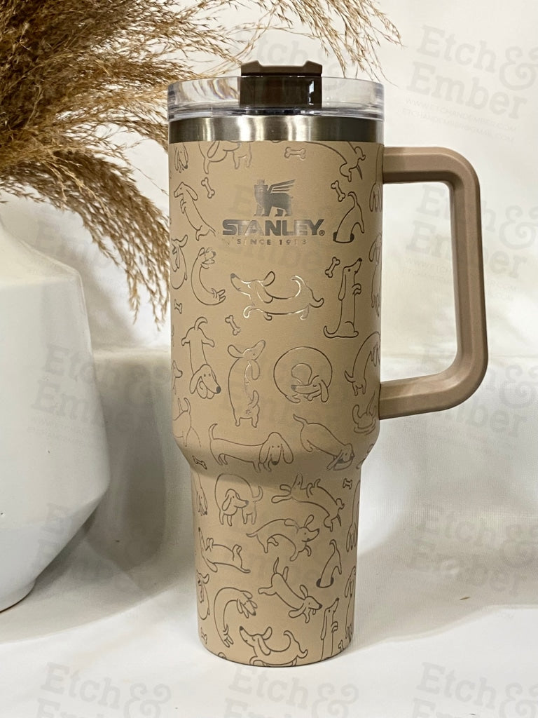 Wiener Dog Custom Stanley Adventure Quencher 40 Oz Tumbler Tumblers