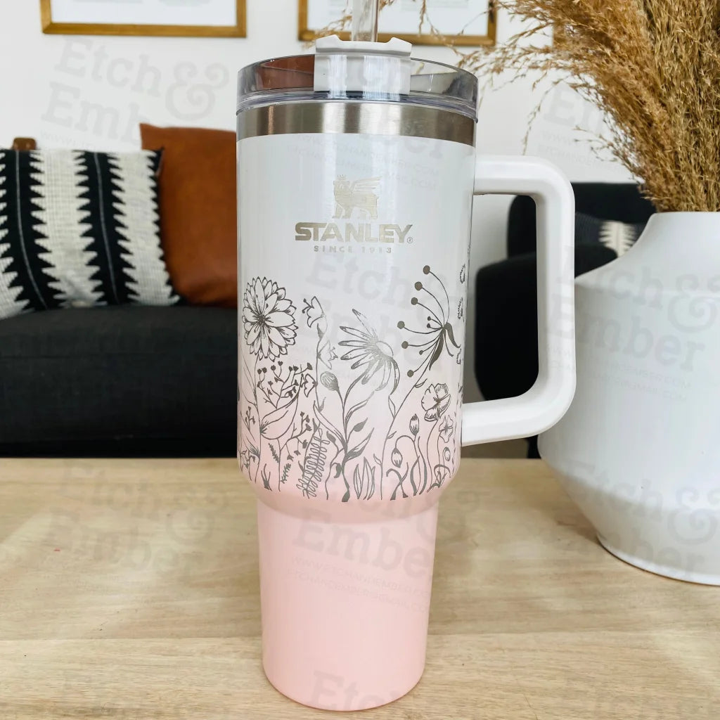 Wildflowers Custom Stanley Adventure Quencher 40 Oz Tumbler Tumblers