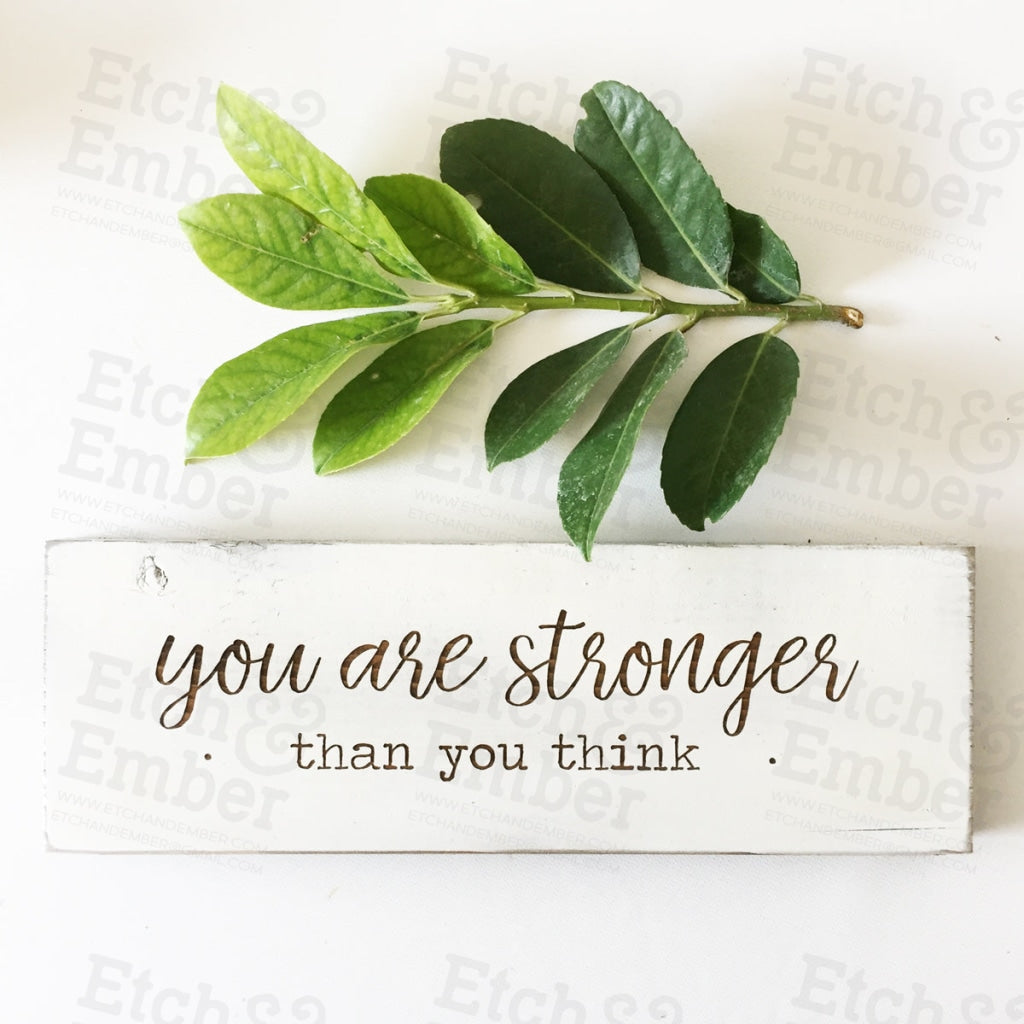 You Are Stronger Farmhouse Sign- Free Shipping Signs